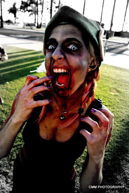 Female model photo shoot of Gogo Zombie in Venice Beach