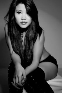 Female model photo shoot of Happymonk