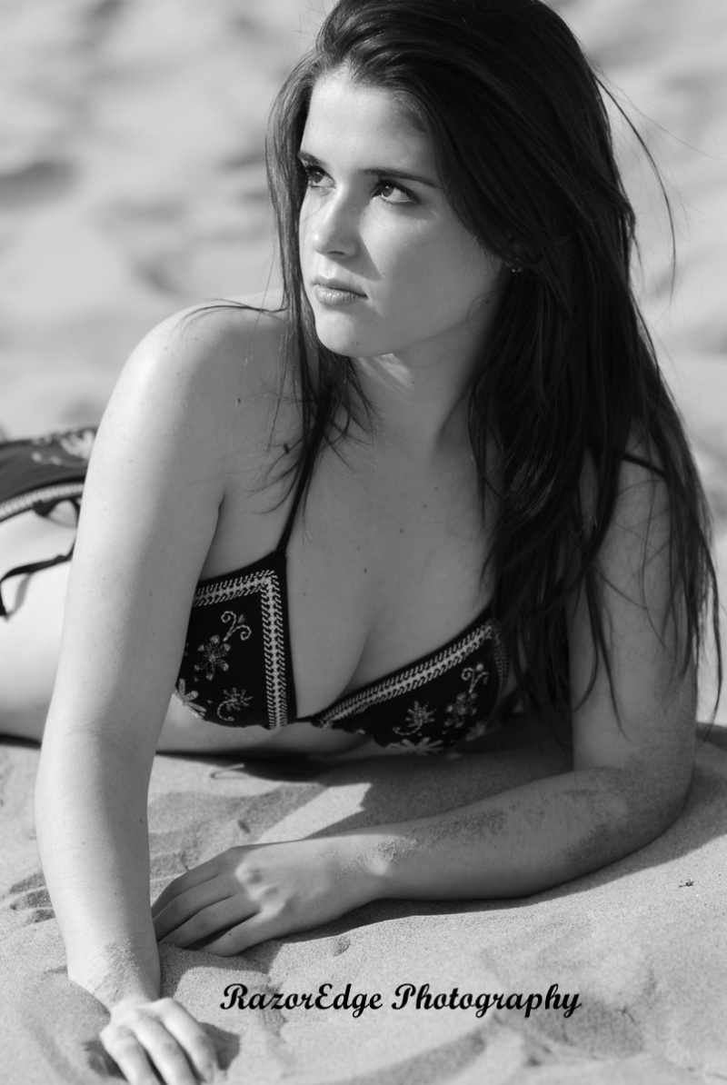 Female model photo shoot of Ivy Whelan by Razor Edge Photography in Bonny Doon Beach, Santa Cruz