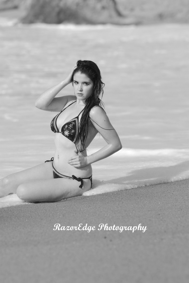 Female model photo shoot of Ivy Whelan by Razor Edge Photography in Bonny Doon Beach, Santa Cruz