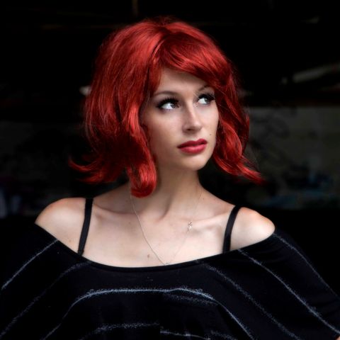 Female model photo shoot of MinnieK by RJB Creations