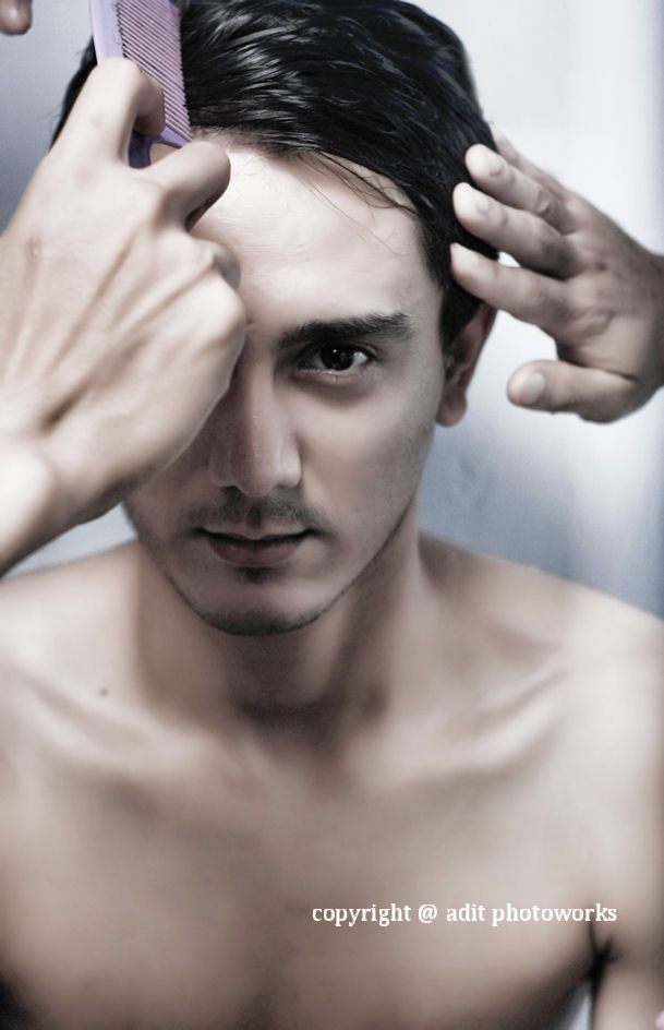 Male model photo shoot of adit rh hidayat