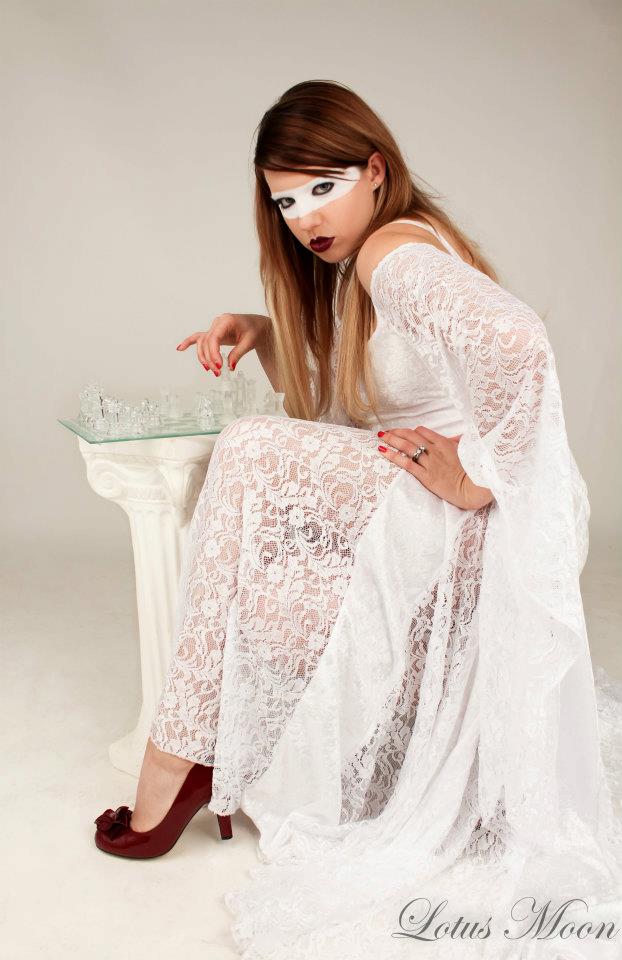 Female model photo shoot of Elli Fox, clothing designed by RomanticThreads