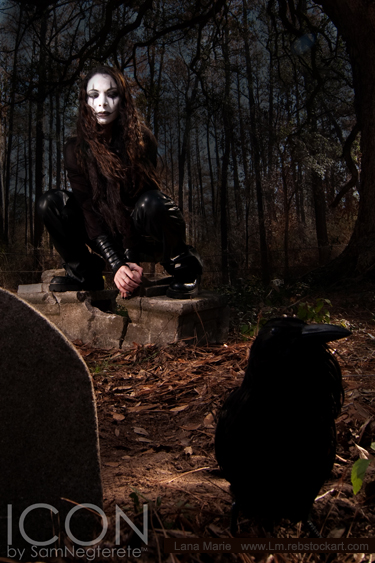 Female model photo shoot of LanaCosplay and LanaMarieLive by ICON Photography in Graveyard