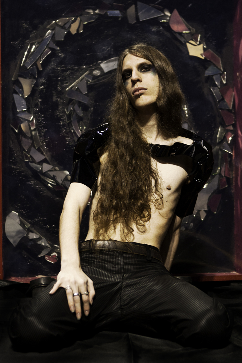 Male model photo shoot of Vance Darkwing by Andrea Baccetti in Italy, clothing designed by Maison Bizarre