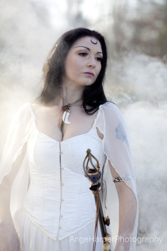 Female model photo shoot of The Druidess Of Midian by AngeHarperPhotography and Rivendell Studios in Avalon, Midian