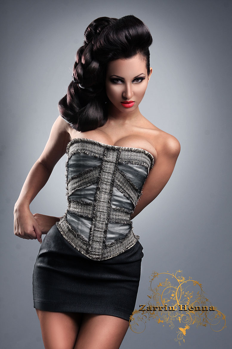 Female model photo shoot of Meschantes Couture