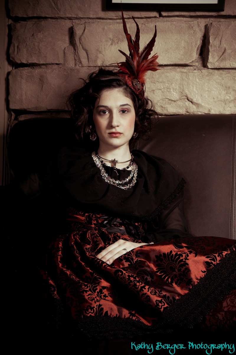 Female model photo shoot of KathyBergerPhotography in La Crosse, WI., clothing designed by Silversark