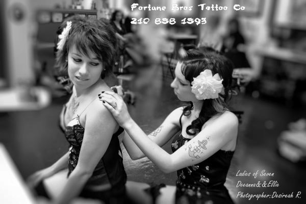 Female model photo shoot of Elie Ramona in Fortune Brothers Tattoo