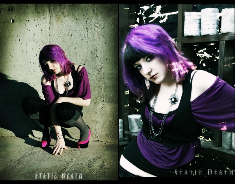 Female model photo shoot of Static Death in MN.