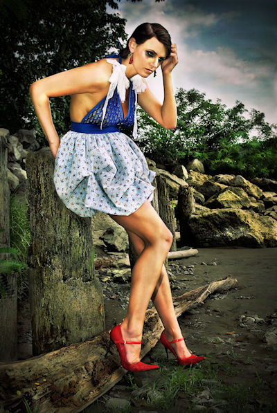Female model photo shoot of Revivall Clothing