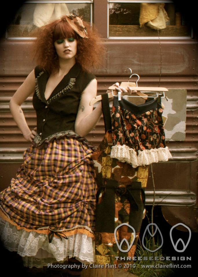 Female model photo shoot of Revivall Clothing
