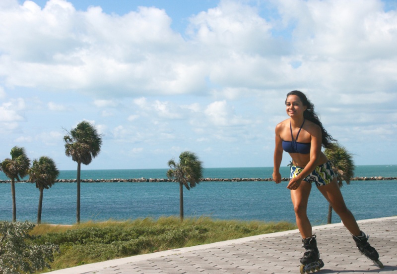 Female model photo shoot of Spacecat in Miami Beach