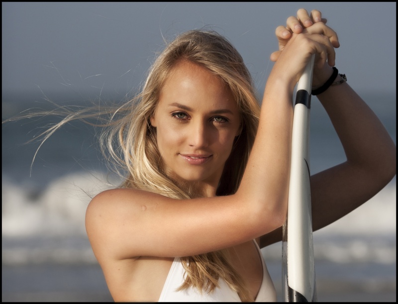 Female model photo shoot of Natalie Delplanque in Big Bay, Cape Town
