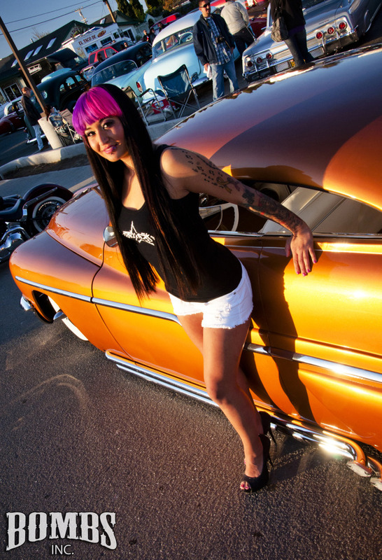 Female model photo shoot of ALEXANDRA CATALINA in SAN JOSE CAR SHOW