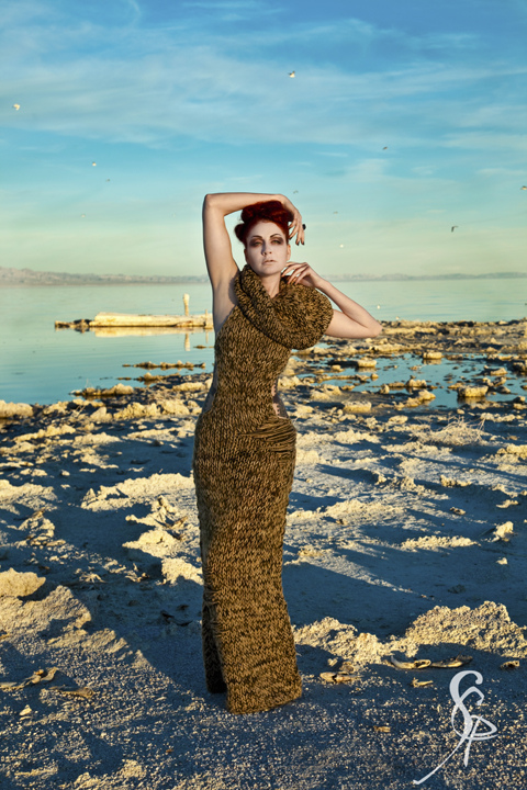 Female model photo shoot of Sharon TK by Saryn Christina in Salton Sea, Ca