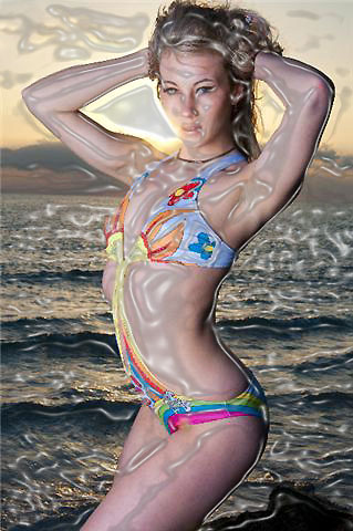 Female model photo shoot of AllyshaLeClair in NIkI Beach, Miami