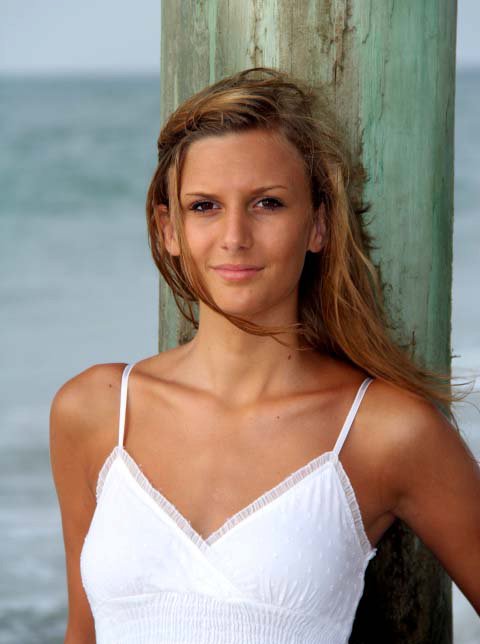Female model photo shoot of Lindsey Michno in Topsail Island, North Carolina