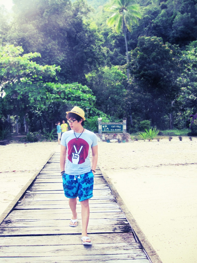Male model photo shoot of Donny Go in Ora Beach Resort, Seram - Maluku