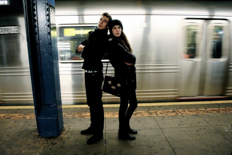 Female model photo shoot of yaz photography in New York subway