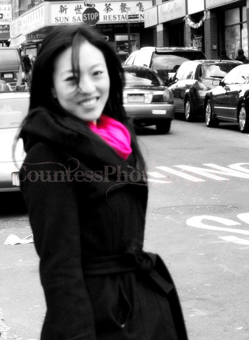 Female model photo shoot of CountessPhotography in ChinaTown