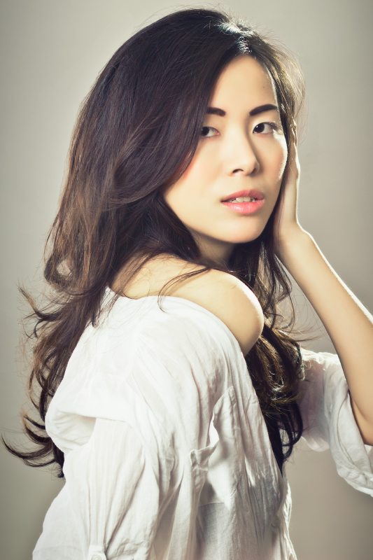 Female model photo shoot of Karen Tsui by Andrew Simpson, makeup by GiselleFryatt