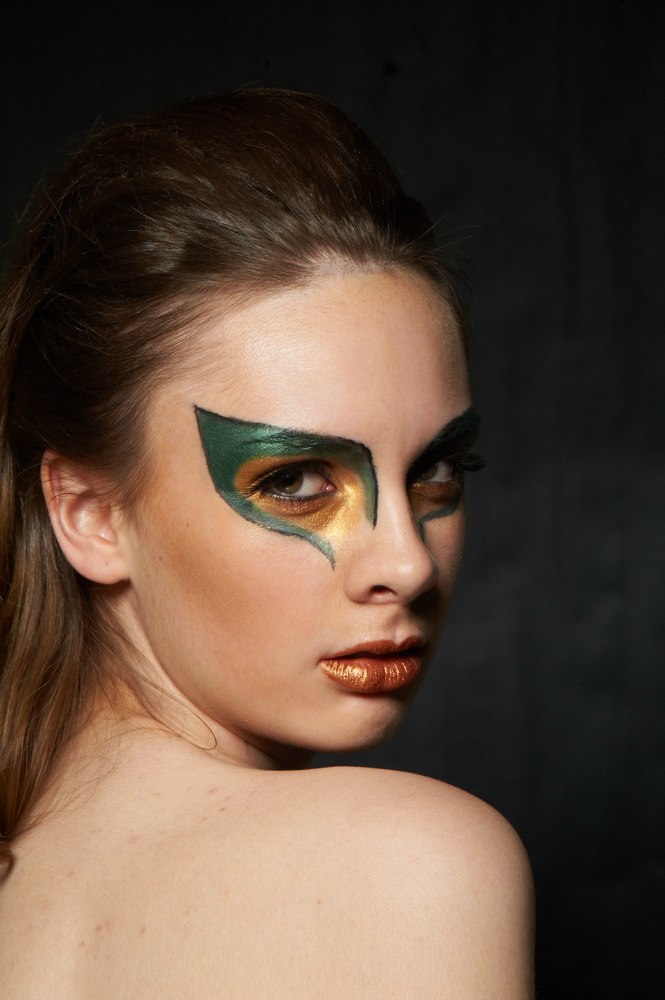 Female model photo shoot of CL Makeup Art and Jessi Morton by Tony Mah