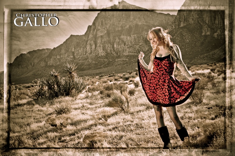 Male and Female model photo shoot of cgallo and The Queen CurbCheck in Red Rock Canyon