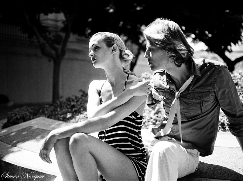 Male and Female model photo shoot of Steven Norquist,  AmandaDarling and Andrei Razmeritsa in San Diego