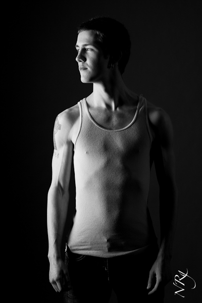 Male model photo shoot of Sean Heart by nRg in Nanaimo Neil's studio