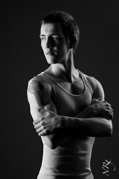 Male model photo shoot of Sean Heart by nRg in Nanaimo Neils studio