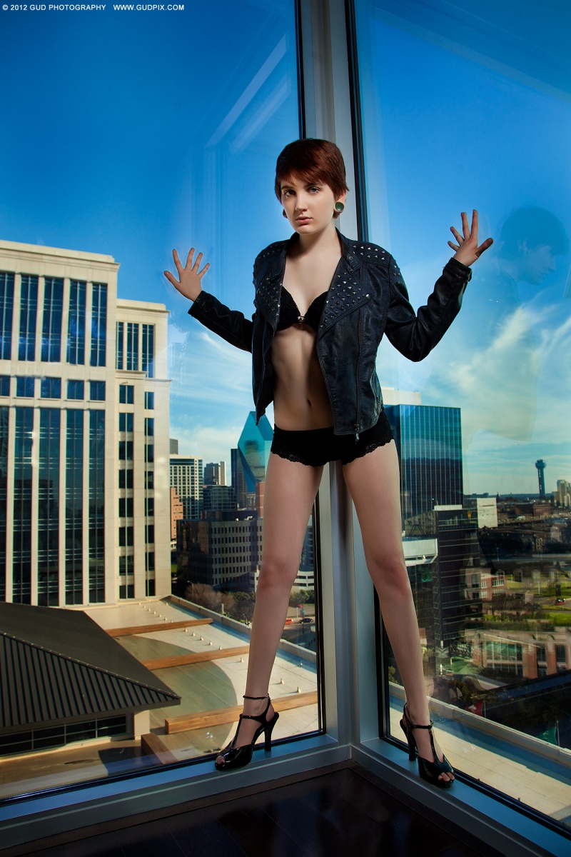 Female model photo shoot of CristyAnne by gudpix in Glass House