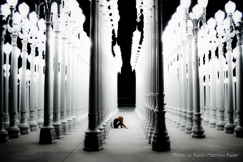 Male and Female model photo shoot of Aaron Matthew Kaiser and milashka su in Los Angeles / LACMA