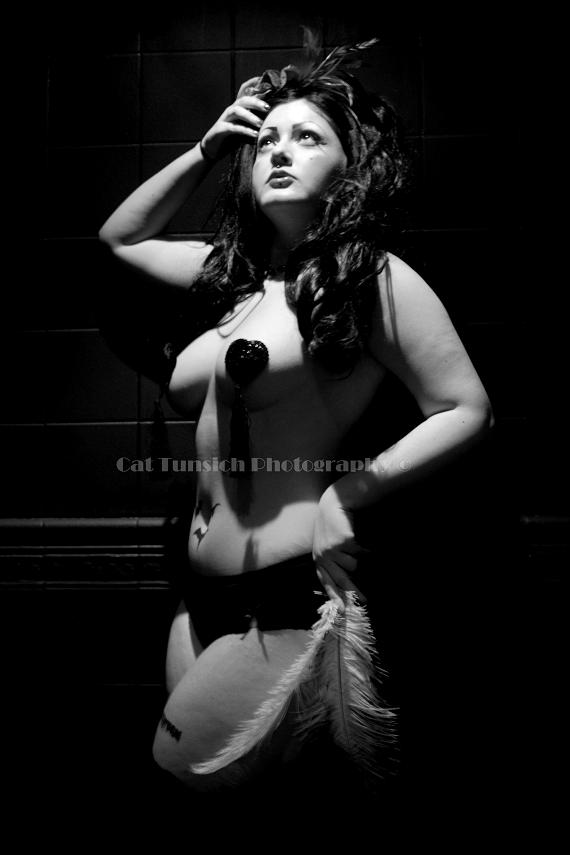 Female model photo shoot of Abi Rose by Cat Tunsich Photography in Bogiez Rock Club, Cardiff.