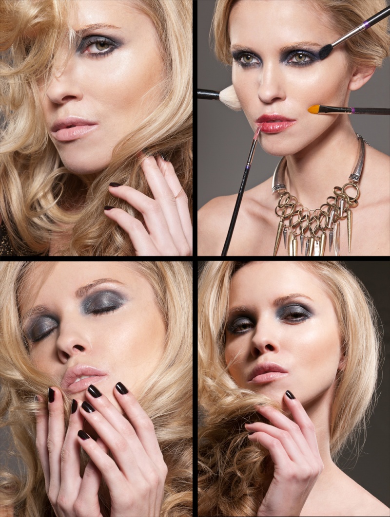Male and Female model photo shoot of HarjTT and Agata M in Adrian Pini's Studio London, makeup by Melissa Oldridge