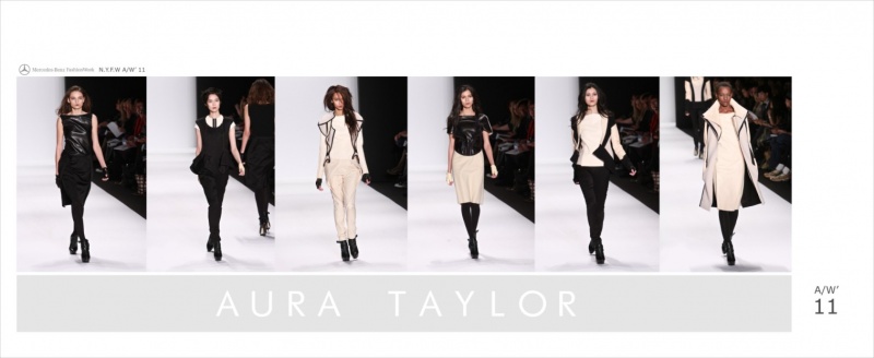 Female model photo shoot of Aura Taylor in New York Fashion Week F11 Lincoln Center