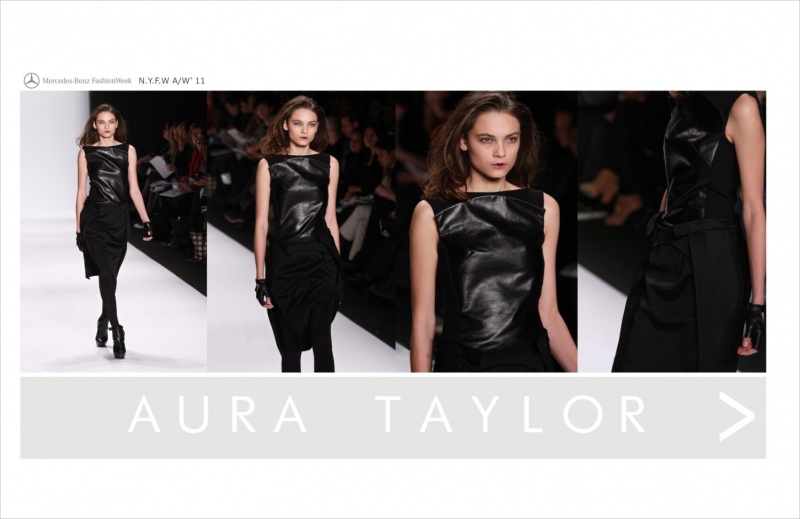 Female model photo shoot of Aura Taylor in New York Fashion Week F11 Lincoln Center