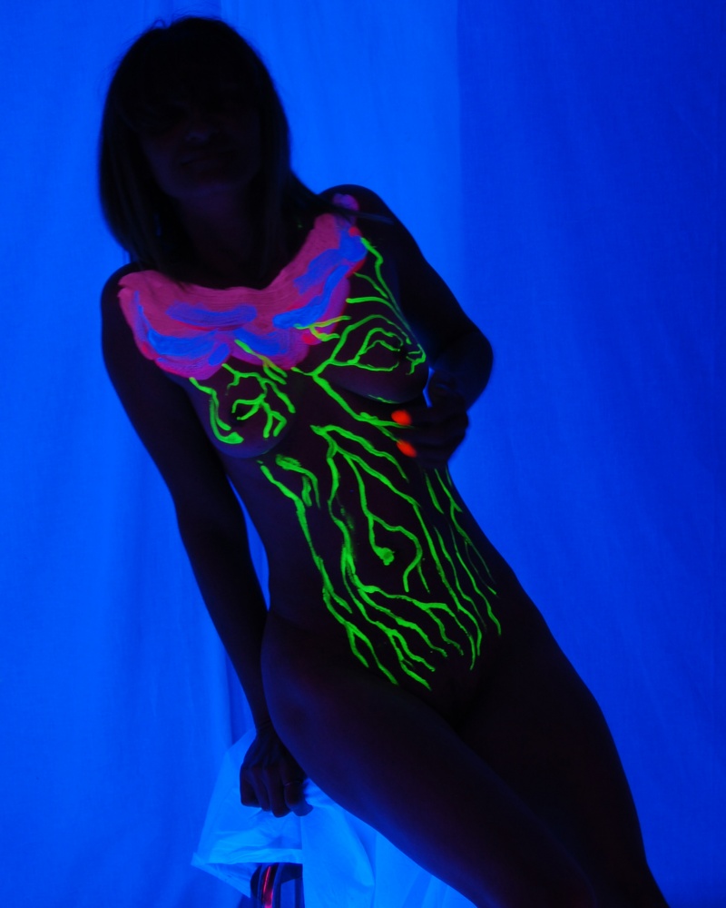 Female model photo shoot of TJ Russell in Concord, MI, body painted by Douglass A Keeslar
