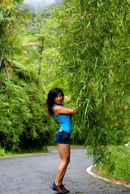 Female model photo shoot of MJs in El Yunque Puerto Rico