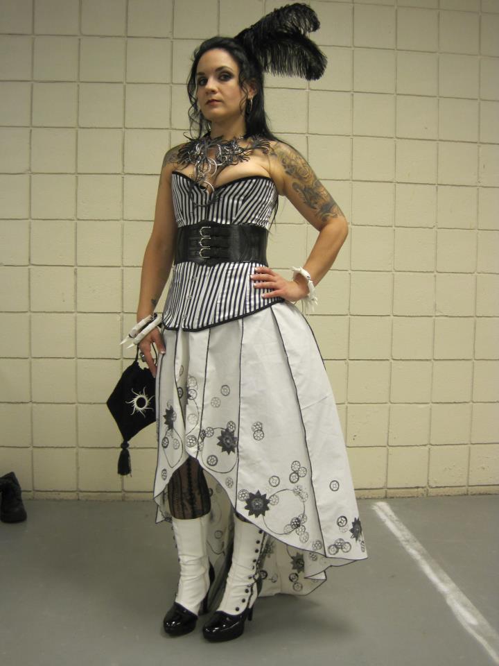 Female model photo shoot of Cloakmaker in Steampunk Exhibition, Fitchburg, MA