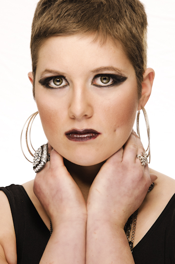 Female model photo shoot of AJ Singer, makeup by Prairie Glam