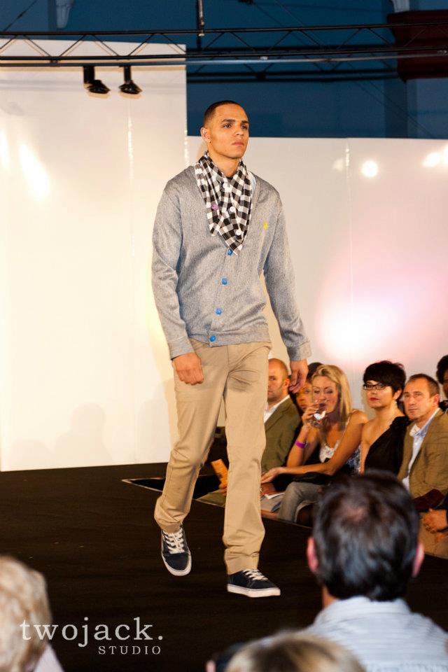 Male model photo shoot of mansa brown in leeds fashion show