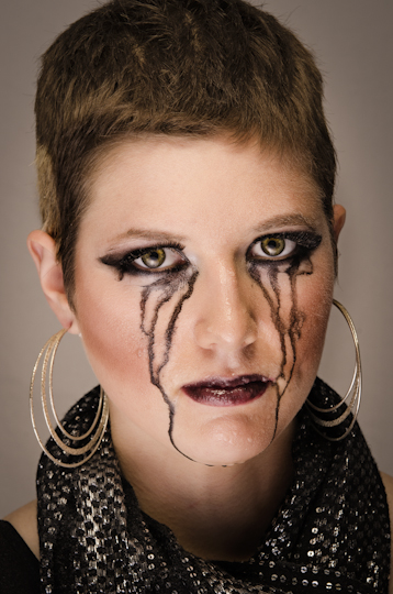 Female model photo shoot of AJ Singer, makeup by Prairie Glam