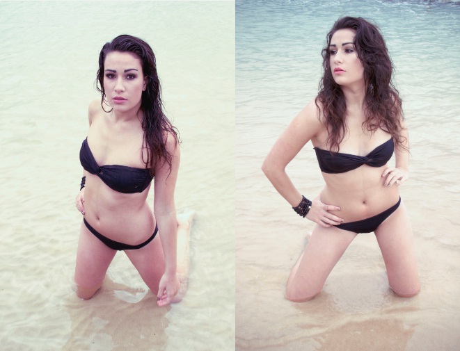 Female model photo shoot of BeckyNH by Rhiannon Jansma in Bondi Beach, Australia, makeup by Radiant Makeup n Beauty
