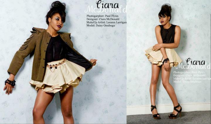 Female model photo shoot of ciara mc donald designs in mount joy sq