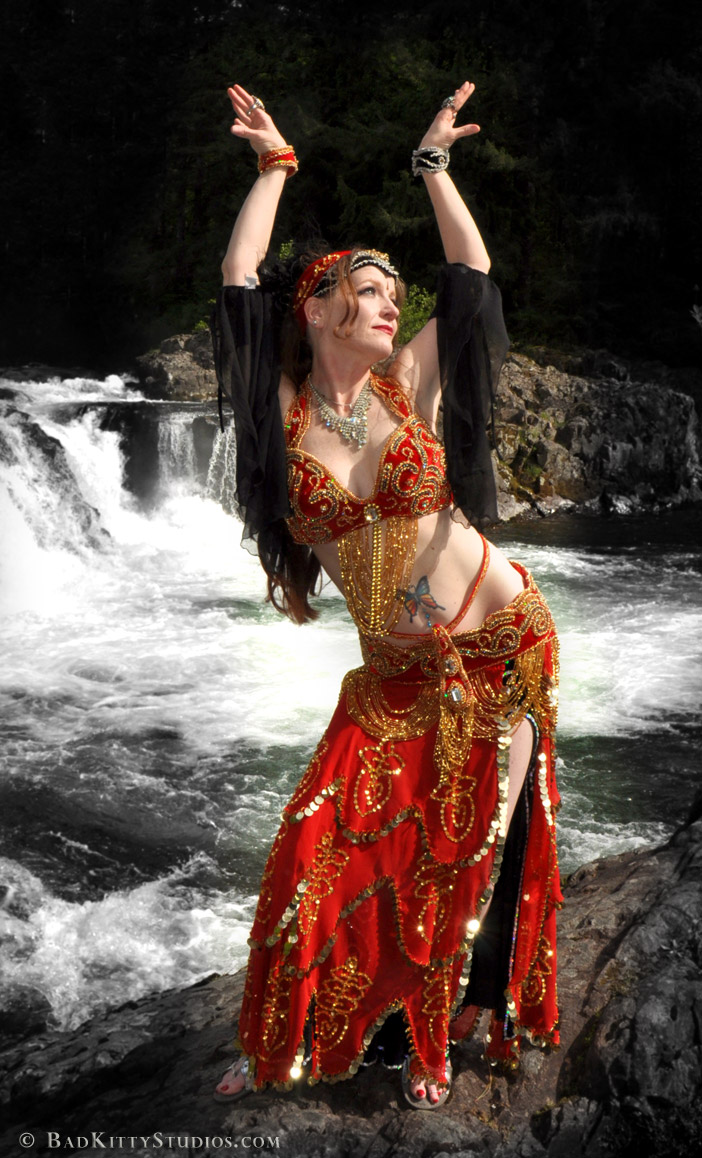 Female model photo shoot of Bhrigha GypsiKelt in Lucia Falls WA
