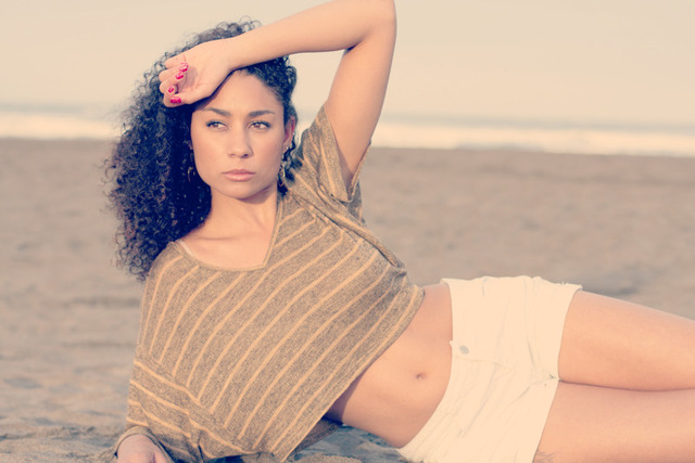 Female model photo shoot of Olivia Irene by A  L  V  I  A  R in Ocean Beach