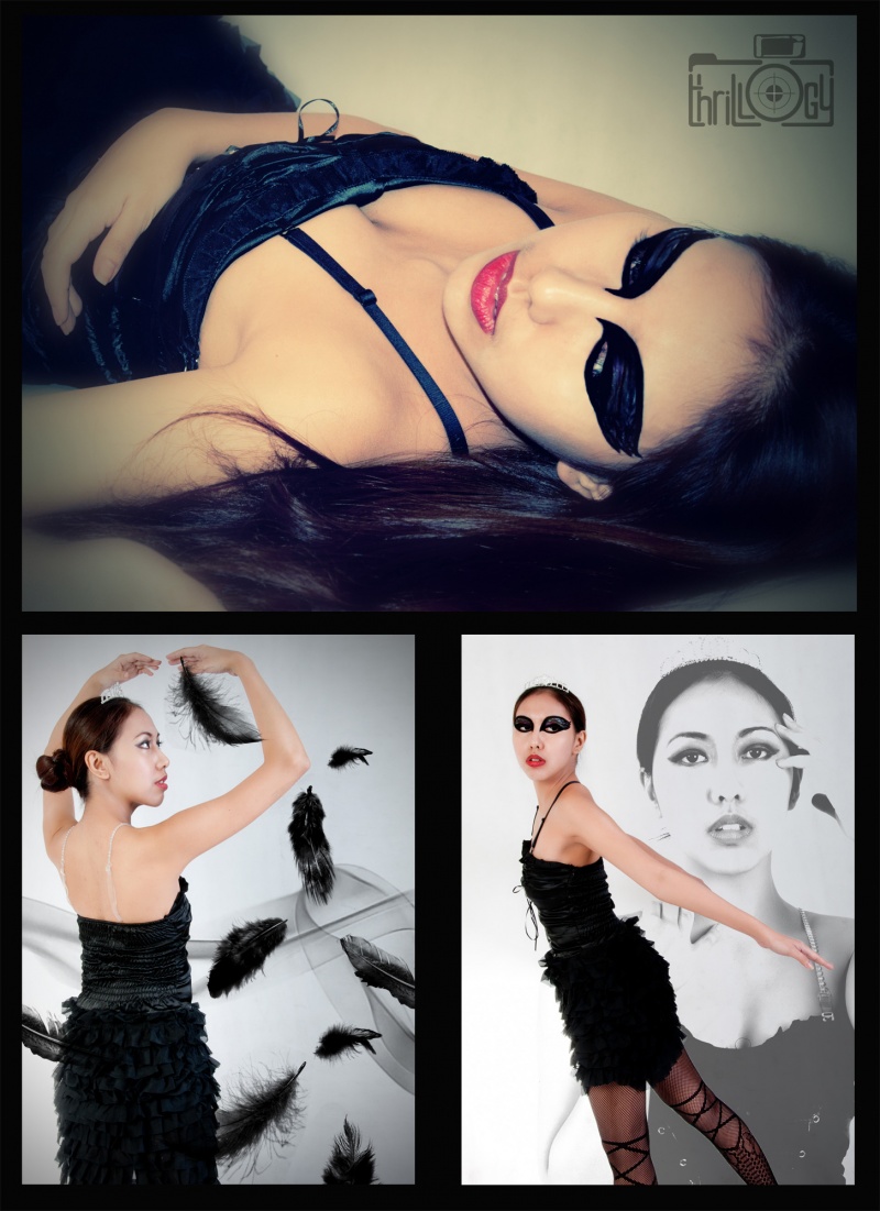 Female model photo shoot of ThrillogyConcepts and Zarina Zara in Studio Makati, makeup by Yshee Co