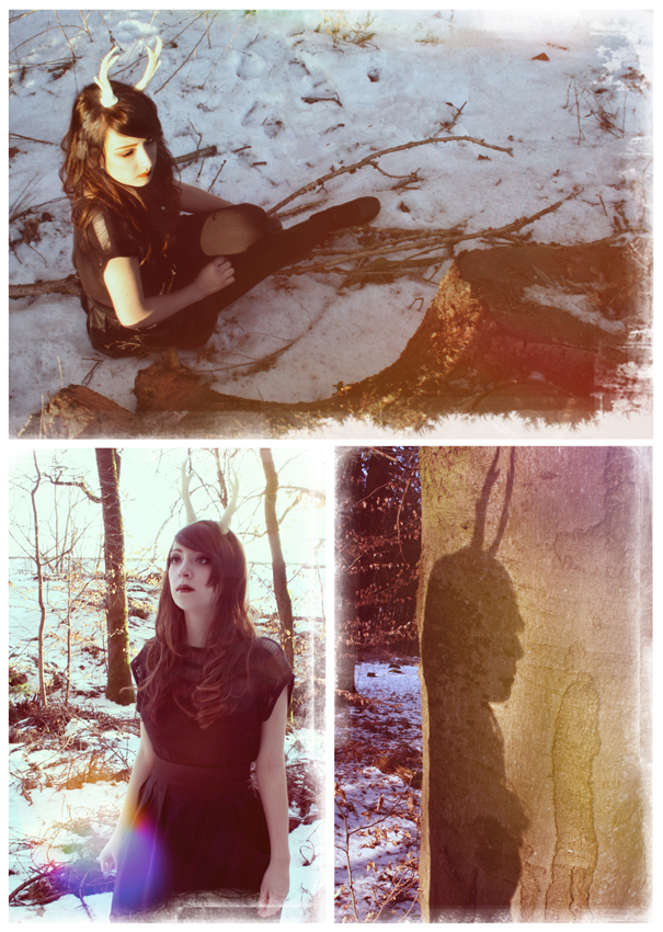 Female model photo shoot of faun tasie in magical woods