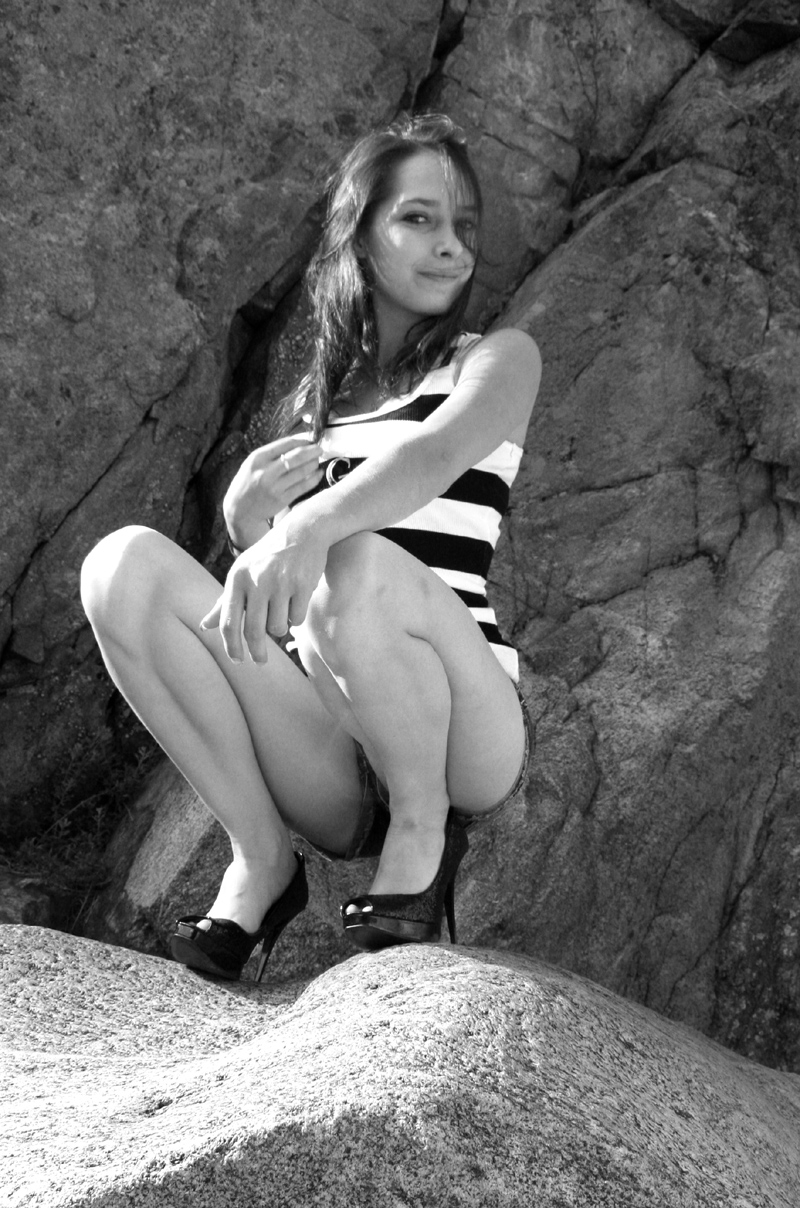 Female model photo shoot of Kinume189 in Boulder falls, Colorado